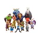 Figuras De Ação Dos Animais De Zootopia, Conjunto De 12 Peças, Brinquedos De Filme Para Crianças