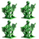 Figuras de ação evqosiv Funny Green Army Man, 4 peças de resina 7,62 cm Figuras de ação evqosiv Funny Green Army Man, 4 peças de resina 7,62 cm