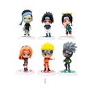 Figuras De Ação NARUTO Sasuke Gaara Uchiha Madara 6 Peças 7-8cm Mini Figuras Acessórios 2 Estilos