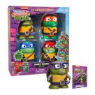 Figuras de Ação P.M.I. TMNT Kit com 4 e Livrinhos Escondidos