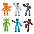 Figuras de ação Zing Stikbot Monster Werewolf & Cyborg x6