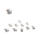 Figuras De Animais De Páscoa 10 Peças Miniaturas Para Decoração De Jardim De Fadas Coelho Esquilo