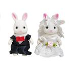 Figuras De Animais Em Miniatura Da Família Florestal 1:12, Coelho Da Páscoa, Rena, Panda, Acessórios