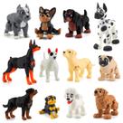 Figuras de Cachorro BEYONGME Impressas em 3D, Realistas e Articuladas, 12 Unidades