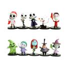 Figuras De PVC De Natal Nightmare Sally E Jack Skellington, 10 Peças, Presentes De Halloween,