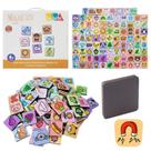 Figuras Magnéticas Ilustrada Educativa Em Madeira MDF 96 Pçs - Babebi