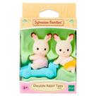 Figuras - Sylvanian Families - Gêmeos Coelho Chocolate - Epoch