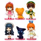 Figure Toy Collection Card Captor Sakura Anime 6 unidades, modelo D Figure Toy Collection Card Captor Sakura Anime 6 unidades, modelo D