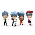 Figure Toy Collection Gintamas, 4 peças de boneca de anime, 8 cm, PVC