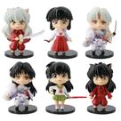 Figure Toy Collection Inuyashas Anime 6 peças, modelo 10 cm, PVC