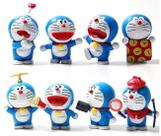 Figure Toy Doraemon Jingle, 8 peças de boneca DIY, 5,5 cm, PVC, 8 anos ou mais