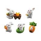 Figurinha De Coelho Kawaii Para Natal E Páscoa, Acessórios De Decoração Para Jardim De Fadas Em Figurinha De Coelho Kawaii Para Natal E Páscoa, Acessórios De Decoração Para Jardim De Fadas Em
