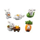 Figurinha De Coelho Kawaii Para Natal E Páscoa, Acessórios De Decoração Para Jardim De Fadas Em