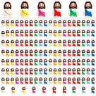 Figurinhas ajabavbd 150 peças Jesus mini 10 cores em grande quantidade
