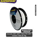 Filamento 3D - PETG Branco PCV Indoor - Rolo 1KG (1.75mm) Filamento 3D - PETG Branco PCV Indoor - Rolo 1KG (1.75mm)
