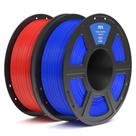 Filamento de impressora 3D ELEGOO PETG 1,75 mm vermelho e azul 2 kg