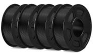 Filamento de impressora 3D SUNLU PETG 1,75 mm 4 kg Pacote x4
