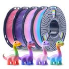 Filamento de impressora 3D SUNLU Rainbow PLA 1,75 mm 250 g x 4