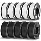 Filamento para impressora 3D JAYO PLA 1,75 mm, 11 kg, pacote com 10