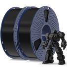 Filamento para impressora 3D SUNLU PLA Plus 1,75 mm 2 kg, 2 pacotes, preto