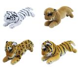 Filhote Deitado Realista Tigre Branco Tigre-De-Bengala Onça-Pintada Leão 25cm 7HPU25 - Fofy Toys Filhote Deitado Realista Tigre Branco Tigre-De-Bengala Onça-Pintada Leão 25cm 7HPU25 - Fofy Toys