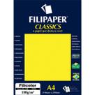 Filipaper Filicolor 180g/m² Amarelo A4 - 50 Folhas - FP03415