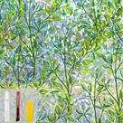 Filme de privacidade para janelas Countewol Stain Glass Leaf Rainbow