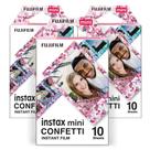 Filme Fujifilm Instax Mini Confetti - Pacote com 3 (10 Exposições Cada)