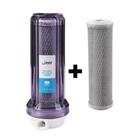 Filtro Agua 9 3/4 Ponto De Uso Bbi Pou 230 Carvão Ativado Remove Cloro + Refil