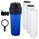 Filtro Água Poço Cisterna 1800 L/h 2 Plissado Lavável + 1 Pp Branco