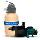 Filtro Aquex 12 com Motobomba Lepono 1/3 CV Piscinas Residenciais Até 35 Mil Litros