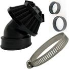 Filtro Ar Esportivo Adaptador de borracha Curvo Atrox Preto