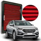 Filtro Ar esportivo Hyundai Santa Fé Motor 3.3 V6 Ano 2013 a 2019 Lavavel Reutilizável Potencia