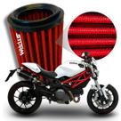 Filtro Ar Esportivo Moto Ducati Monster 696 Abs 2009 a 2012 Cilindradas CC Lavavel reutilizável Potencia