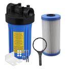 Filtro Big Blue 10" Alta Vazão C/ refil lavável e chave