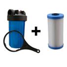 Filtro Big Blue 10 Rosca 3/4 + Refil Plissado + Chave