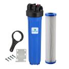Filtro Big Blue 20" Completo com Refil Para Alta Vazão até 6000 L/h Conexão 1 1/2"