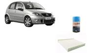 Filtro Cabine Peugeot 307 Citroen C3 Aromatizado + Higienizador Filtro Cabine Peugeot 307 Citroen C3 Aromatizado + Higienizador