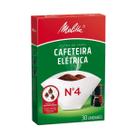 Filtro Coador Papel Melitta Cafeteira Elétrica N4 30Un