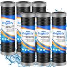 Filtro de água Brightify 10x2,5, 5 mícrons de carbono, pacote com 6