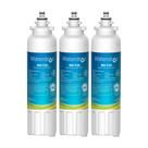 Filtro de água de geladeira Waterdrop ADQ73613401 para LG LT800P, pacote com 3