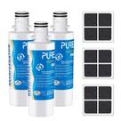 Filtro de água e ar para geladeira PUREPLUS RWF4700AC, pacote com 3