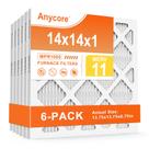 Filtro de ar Anycore 14x14x1 MERV 11 plissado, pacote com 6