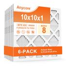 Filtro de ar Anycore 25x25x2 cm MERV 8, pacote com 6 unidades, HVAC