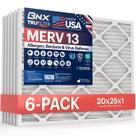 Filtro de ar BNX TruFilter 20x25x1 MERV 13 para forno AC (pacote com 6)