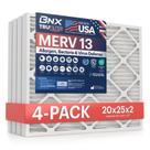 Filtro de ar BNX TruFilter 20x25x2 MERV 13 (pacote com 4) para AC