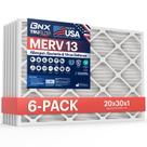 Filtro de ar BNX TruFilter 20x30x1 MERV 13 (pacote com 6) para HVAC