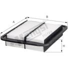 Filtro de ar Citroen Aircross 2012 a 2021 HENGST E1314L Filtro de ar Citroen Aircross 2012 a 2021 HENGST E1314L