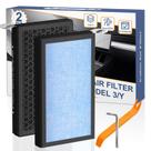 Filtro de Ar da Cabine ADDUBEAU Tesla Model 3/Y Sistema HEPA 3 em 1 2 unidades