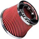 Filtro De Ar Duplo Twister C tecido Vermelho Universal Nk-612037vm